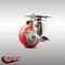 Service Caster 3 Inch 316SS Red Polyurethane Wheel Swivel Top Plate Caster with Brake SCC SCC-SS31620S314-PPUB-RED-TLB - alternate 4